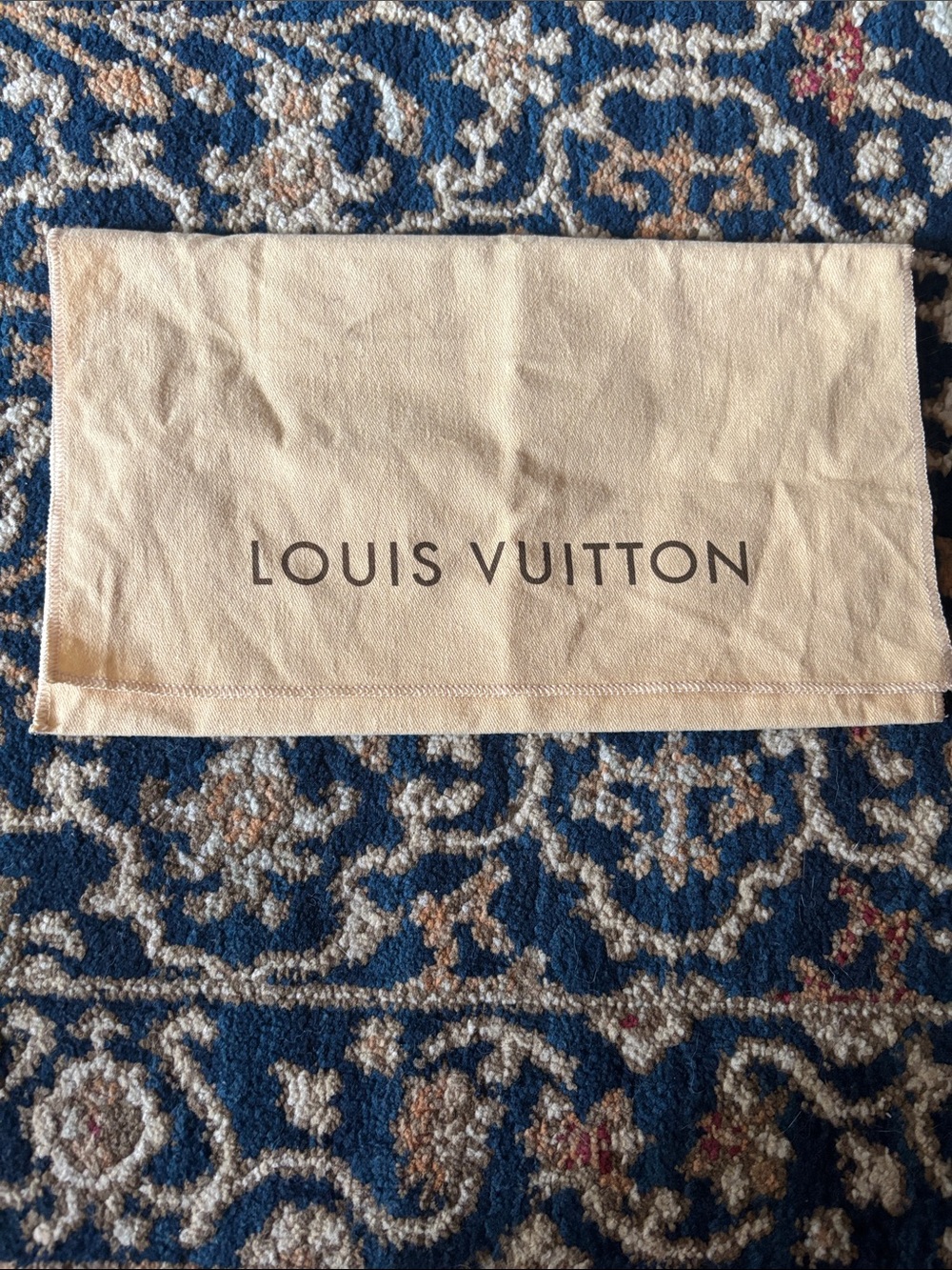 Louis Vuitton Beige and Brown Logo Dust Bag